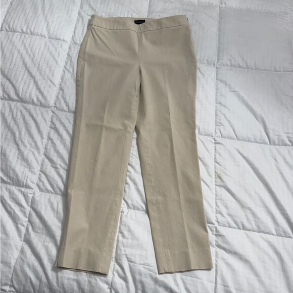 Talbots khaki Chatham slim ankle pant in excellent condition size 4P - Picture 5 of 12